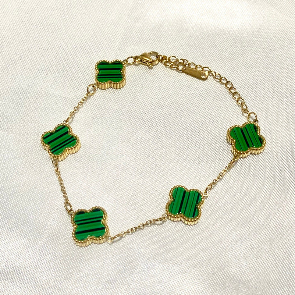 Green clover bracelet – QJS Jewellery