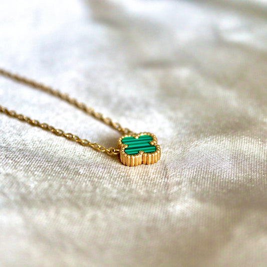 Mini Clover Necklace, 18k Gold Plated