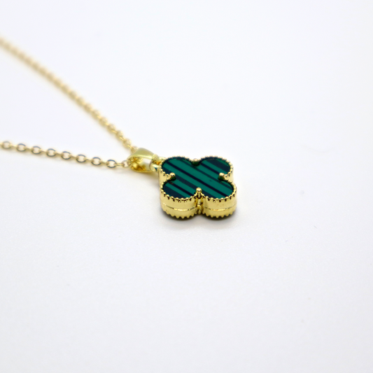 Clover Cleef Necklace, 18k Gold Plated